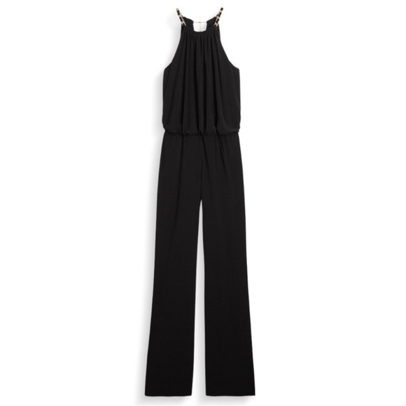 LAUNDRY by Shelli Segal Black Chain Neck Jumpsuit - Picture 10 of 16